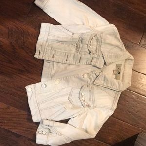 JOLT cropped whitewashed jean jacket, Ladies M